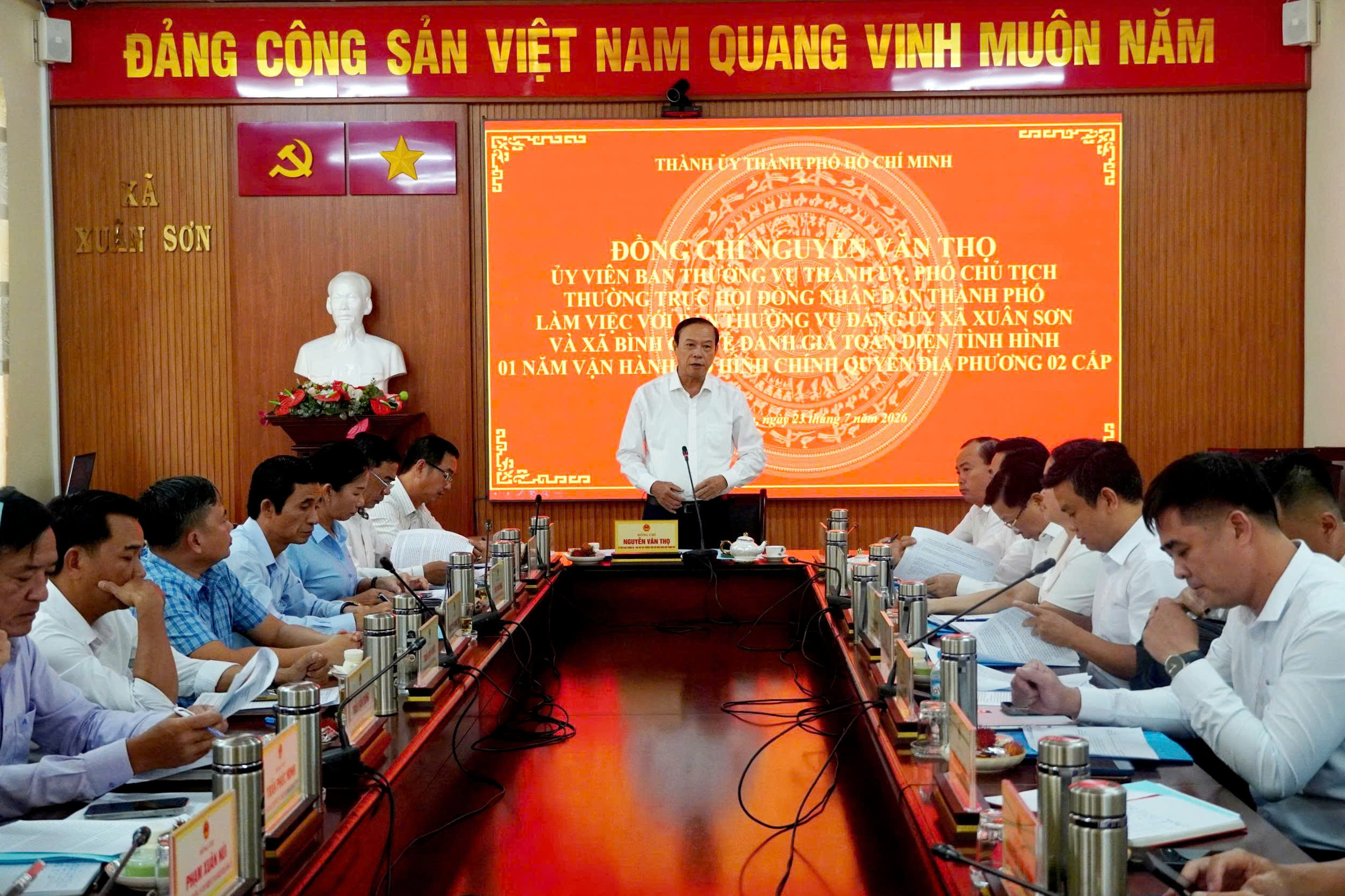 PHÓ CHỦ TỊCH THƯỜNG TRỰC HĐND THÀNH PHỐ  LÀM VIỆC TẠI CÁC XÃ KIM LONG, XUÂN SƠN VÀ BÌNH GIÃ