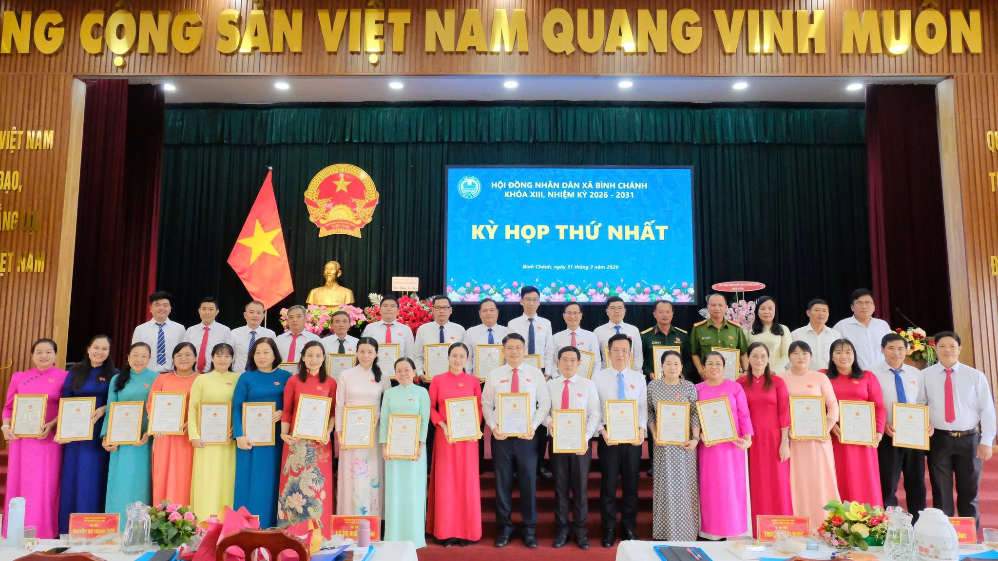 KỲ HỌP THỨ NHẤT HỘI ĐỒNG NHÂN DÂN XÃ BÌNH CHÁNH KHÓA XIII, NHIỆM KỲ 2026 - 2031: TẠO ĐÀ BỨT PHÁ CHO NHIỆM KỲ MỚI