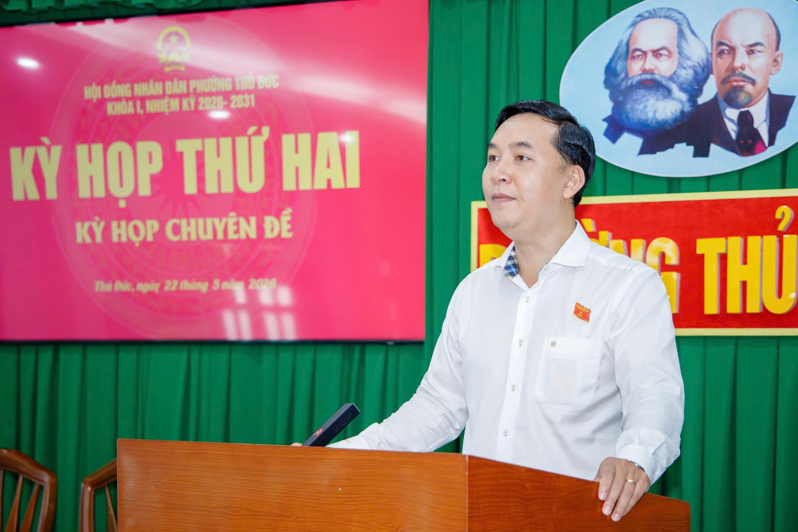 Hội đồng nhân dân phường Thủ Đức tổ chức thành công Kỳ họp thứ hai (Kỳ họp chuyên đề), nhiệm kỳ 2026 – 2031