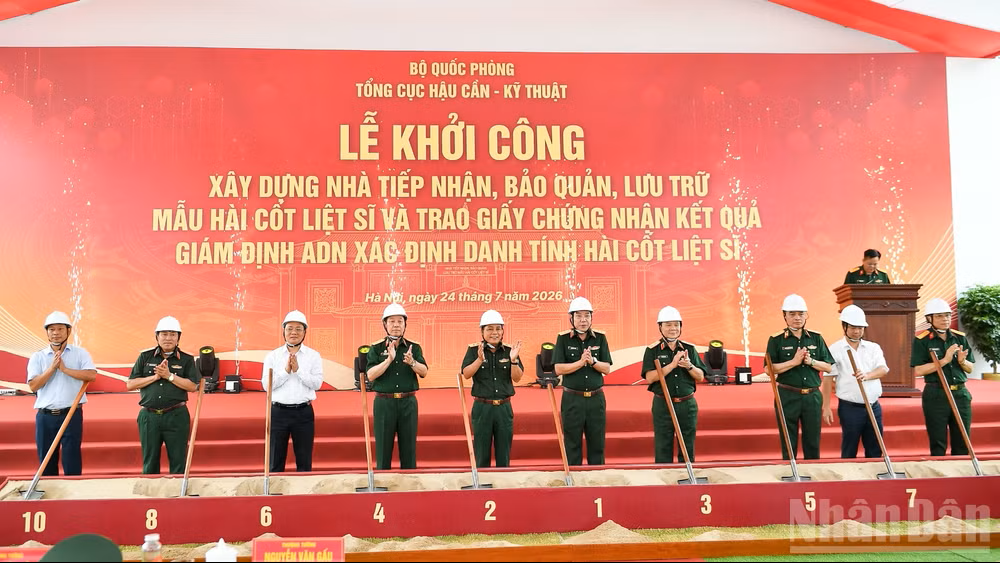 Khởi công xây dựng công trình nhà tiếp nhận, bảo quản, lưu trữ mẫu hài cốt liệt sĩ
