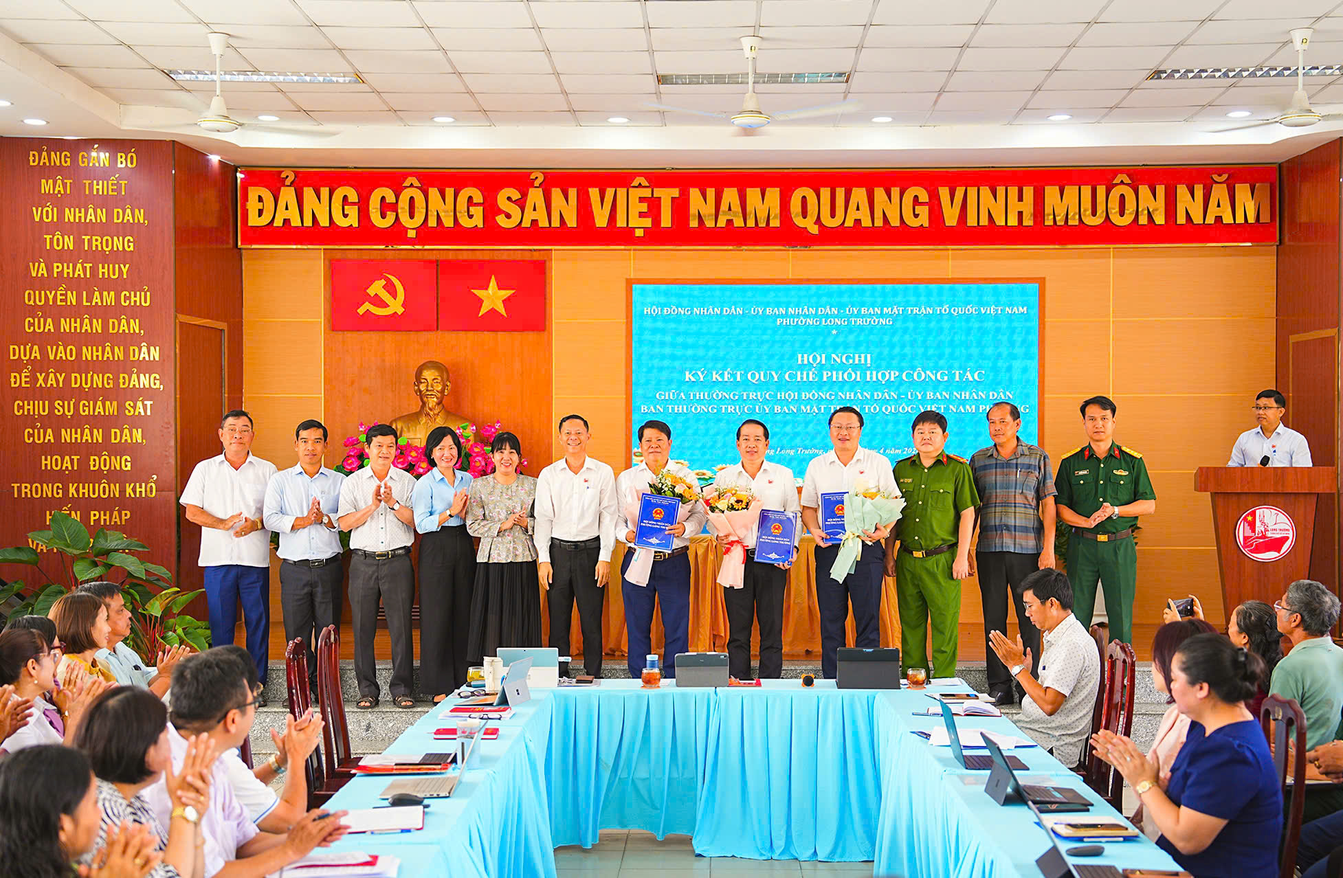 Phường Long Trường ký kết Quy chế phối hợp  giữa Thường trực Hội đồng nhân dân, Ủy ban nhân dân  và Ban Thường trực UBMTTQ Việt Nam nhiệm kỳ 2026 – 2031