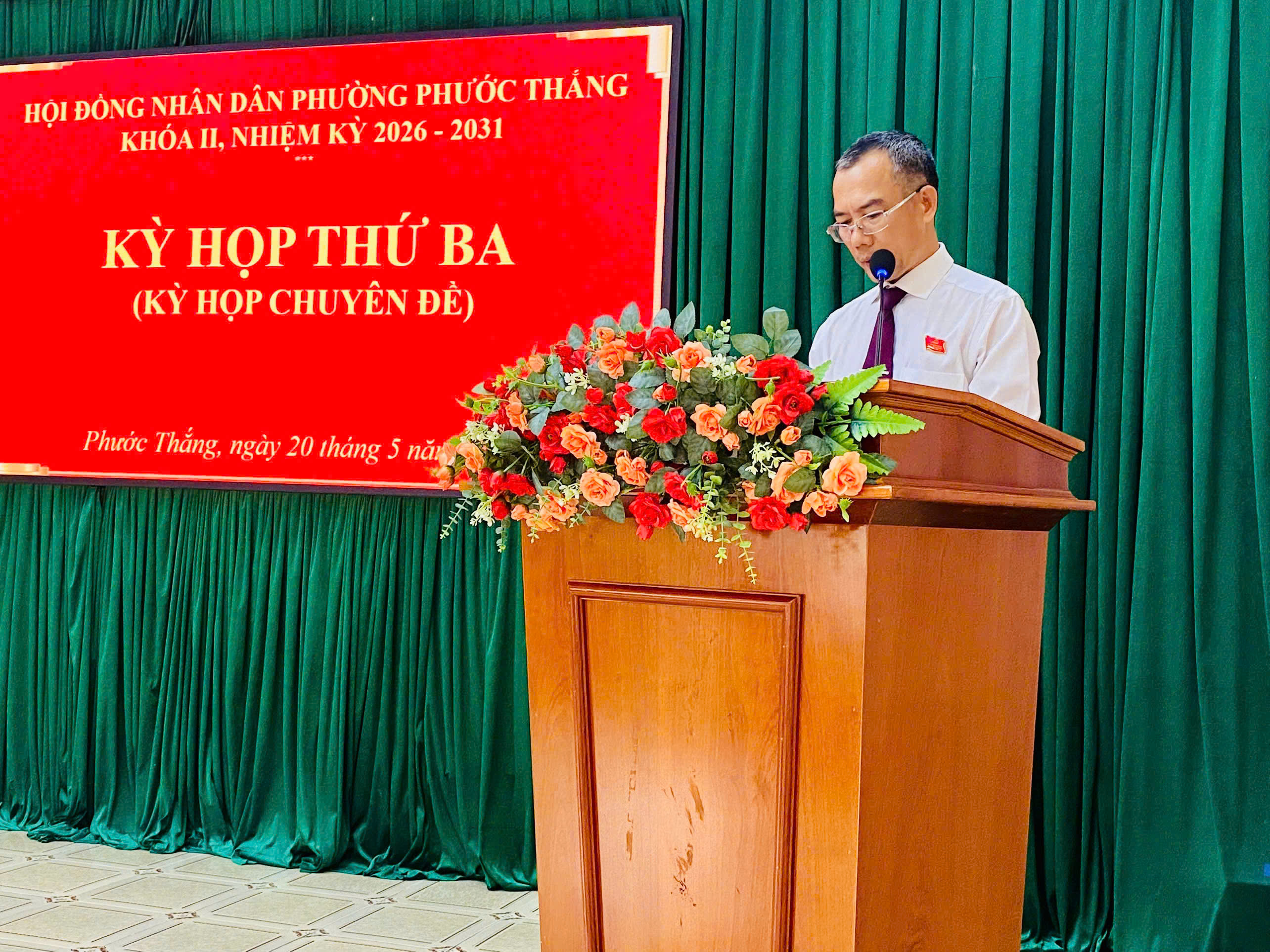 PHƯỜNG PHƯỚC THẮNG TỔ CHỨC THÀNH CÔNG KỲ HỌP THỨ BA (KỲ HỌP CHUYÊN ĐỀ) HỘI ĐỒNG NHÂN DÂN PHƯỜNG KHÓA II, NHIỆM KỲ 2026 – 2031