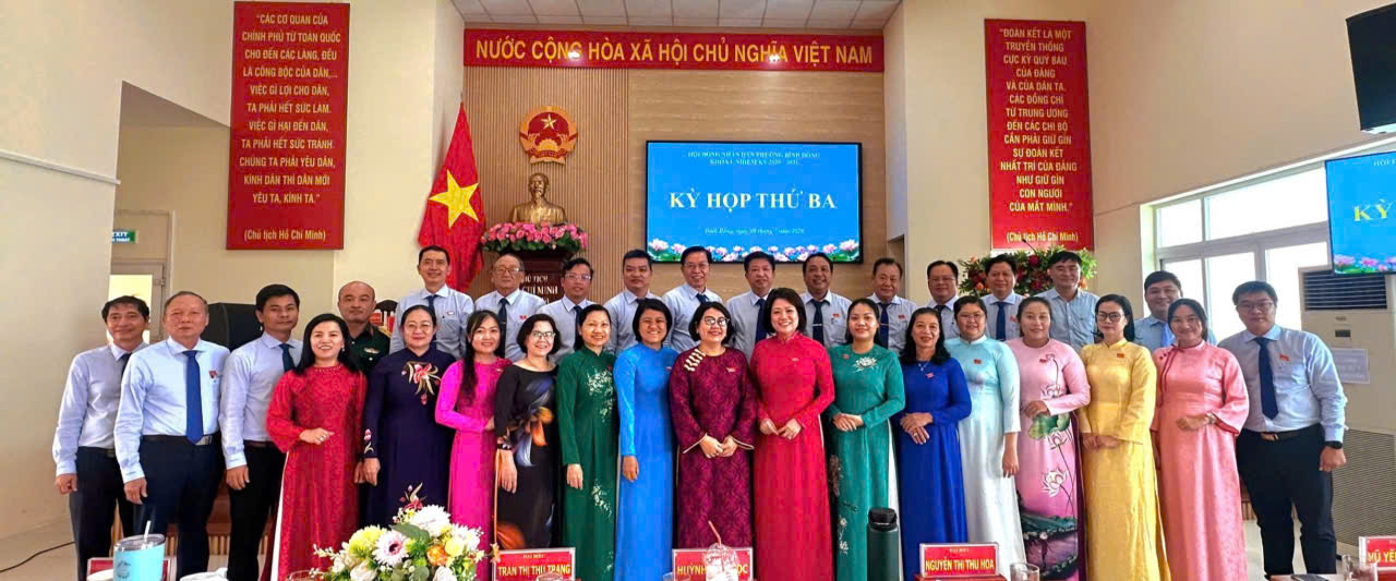 Phường Bình Đông tổ chức thành công Kỳ họp thứ ba Hội đồng nhân dân khóa I, nhiệm kỳ 2026 – 2031