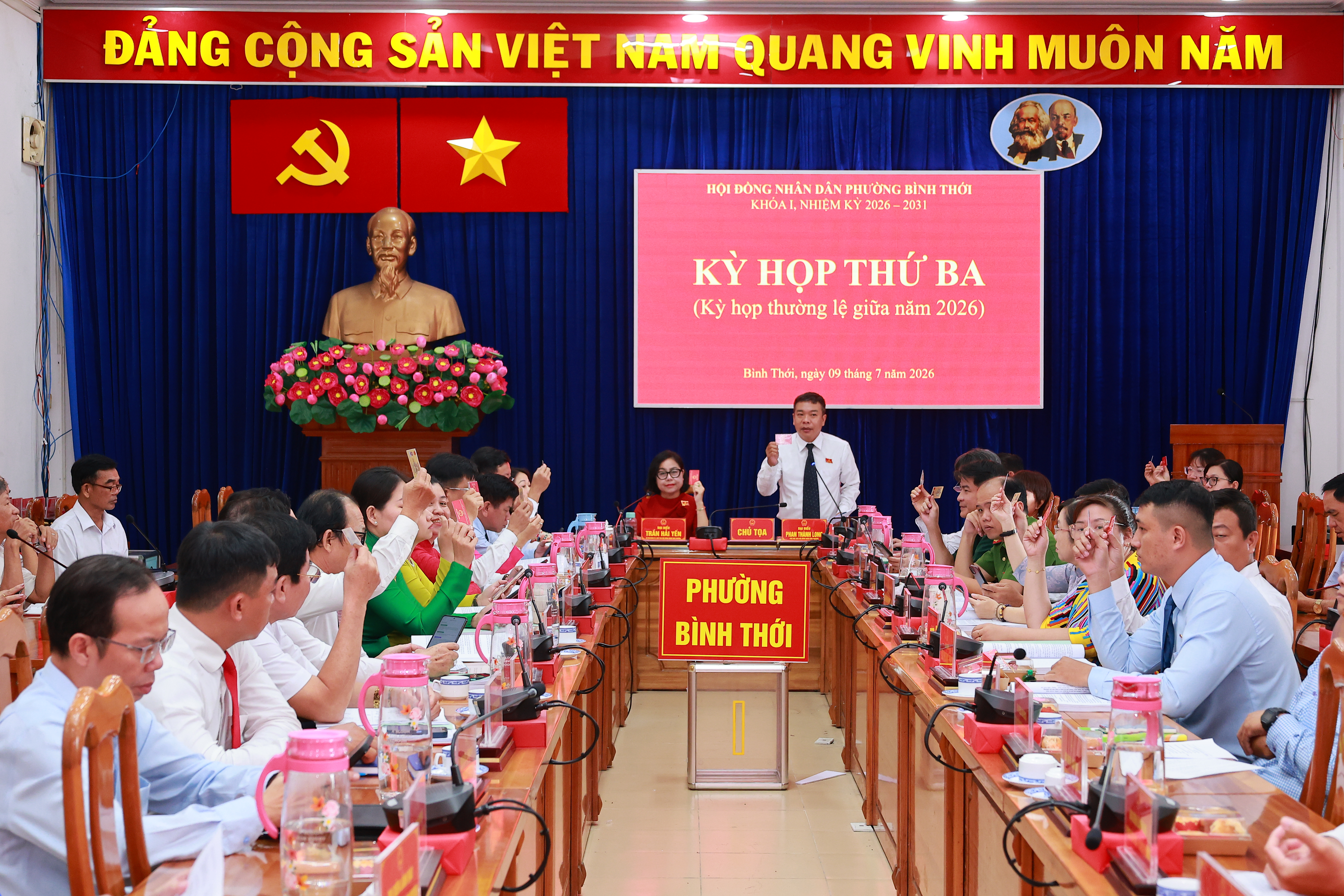HỘI ĐỒNG NHÂN DÂN PHƯỜNG BÌNH THỚI TỔ CHỨC KỲ HỌP THỨ BA KỲ HỌP THƯỜNG LỆ GIỮA NĂM 2026