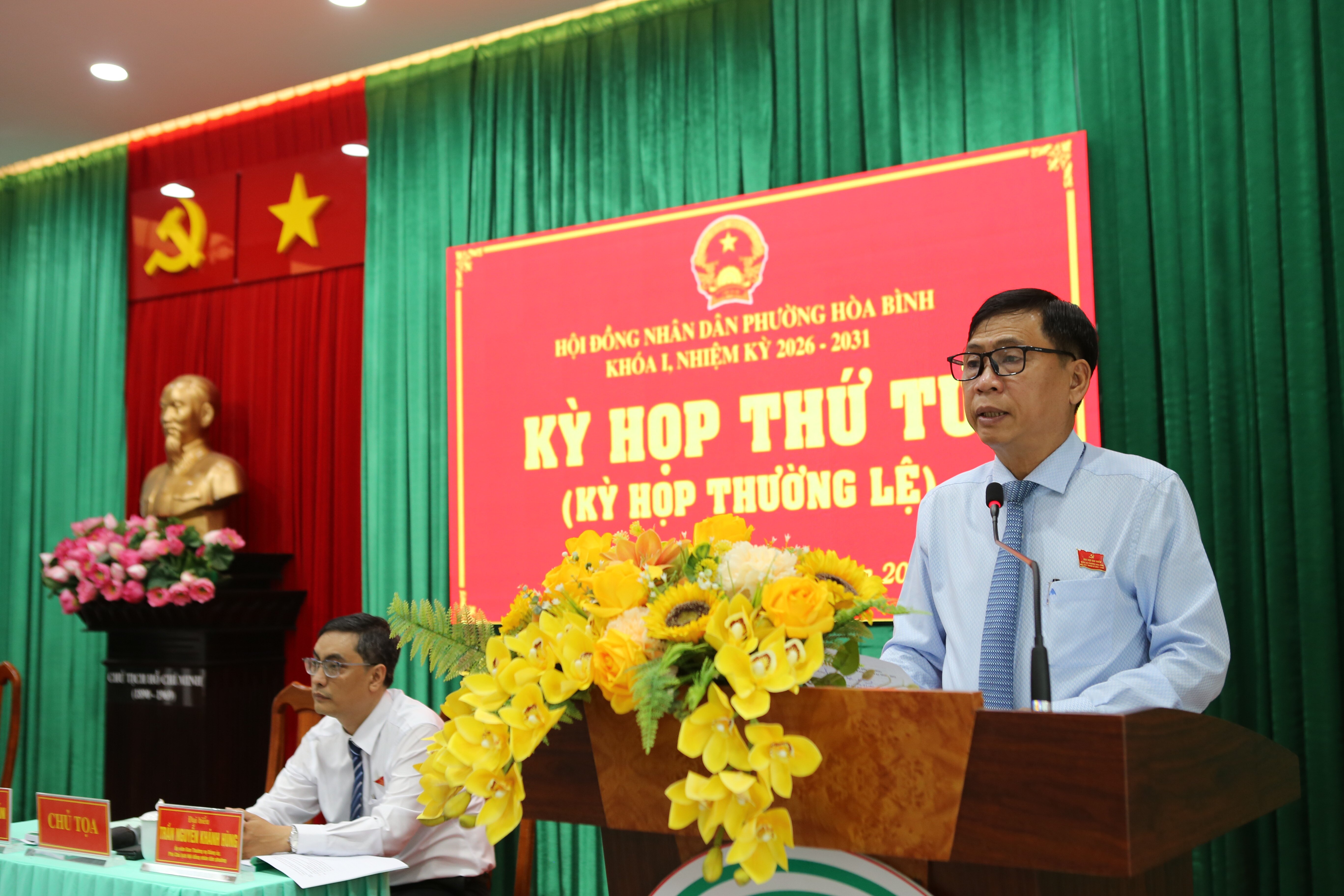 Hội đồng nhân dân Phường Hòa Bình  tổ chức thành công kỳ họp thứ tư HĐND phường khóa 1 , Nhiệm kỳ 2026-2031 (kỳ họp thường lệ). và LỄ KÝ KẾT QUY CHẾ PHỐI HỢP GIỮA HĐND - UBND - ỦY BAN MTTQ VIỆT NAM PHƯỜNG