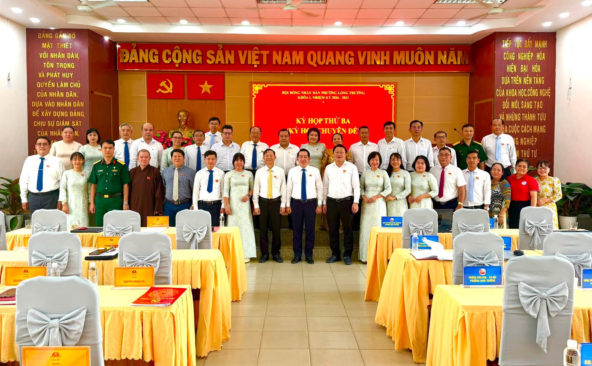Hội đồng nhân dân phường Long Trường khóa I, nhiệm kỳ 2026 – 2031 tổ chức kỳ họp thứ ba (kỳ họp chuyên đề)