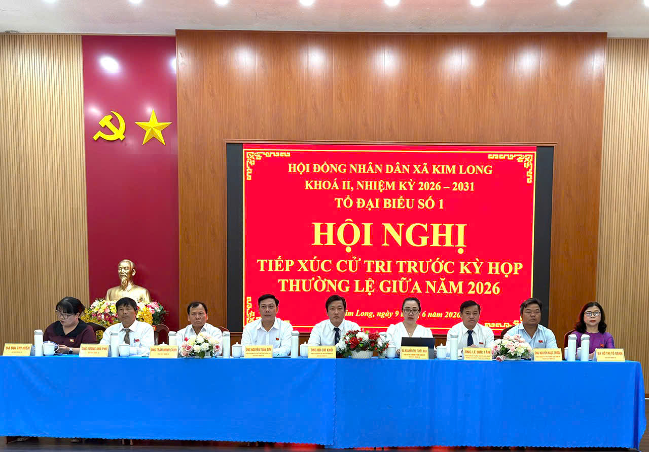 ĐẠI BIỂU HỘI ĐỒNG NHÂN DÂN XÃ KIM LONG TIẾP XÚC CỬ TRI TRƯỚC KỲ HỌP THƯỜNG LỆ GIỮA NĂM 2026