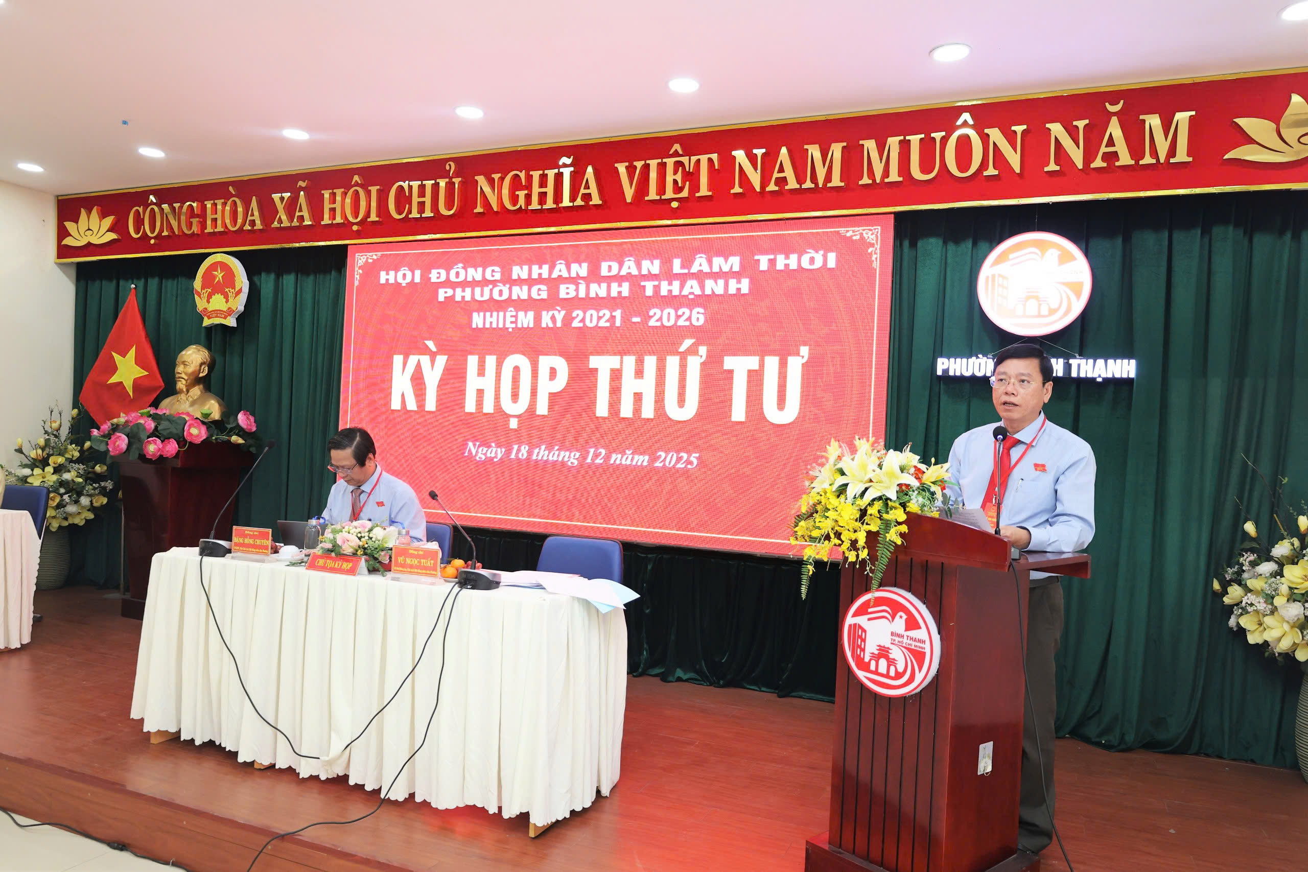 Kỳ họp thứ Tư Hội đồng nhân dân lâm thời phường Bình Thạnh, nhiệm kỳ 2021 – 2026