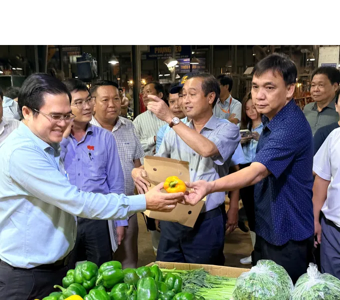 Thường trực HĐND TPHCM khảo sát ATTP tại chợ đầu mối Bình Điền