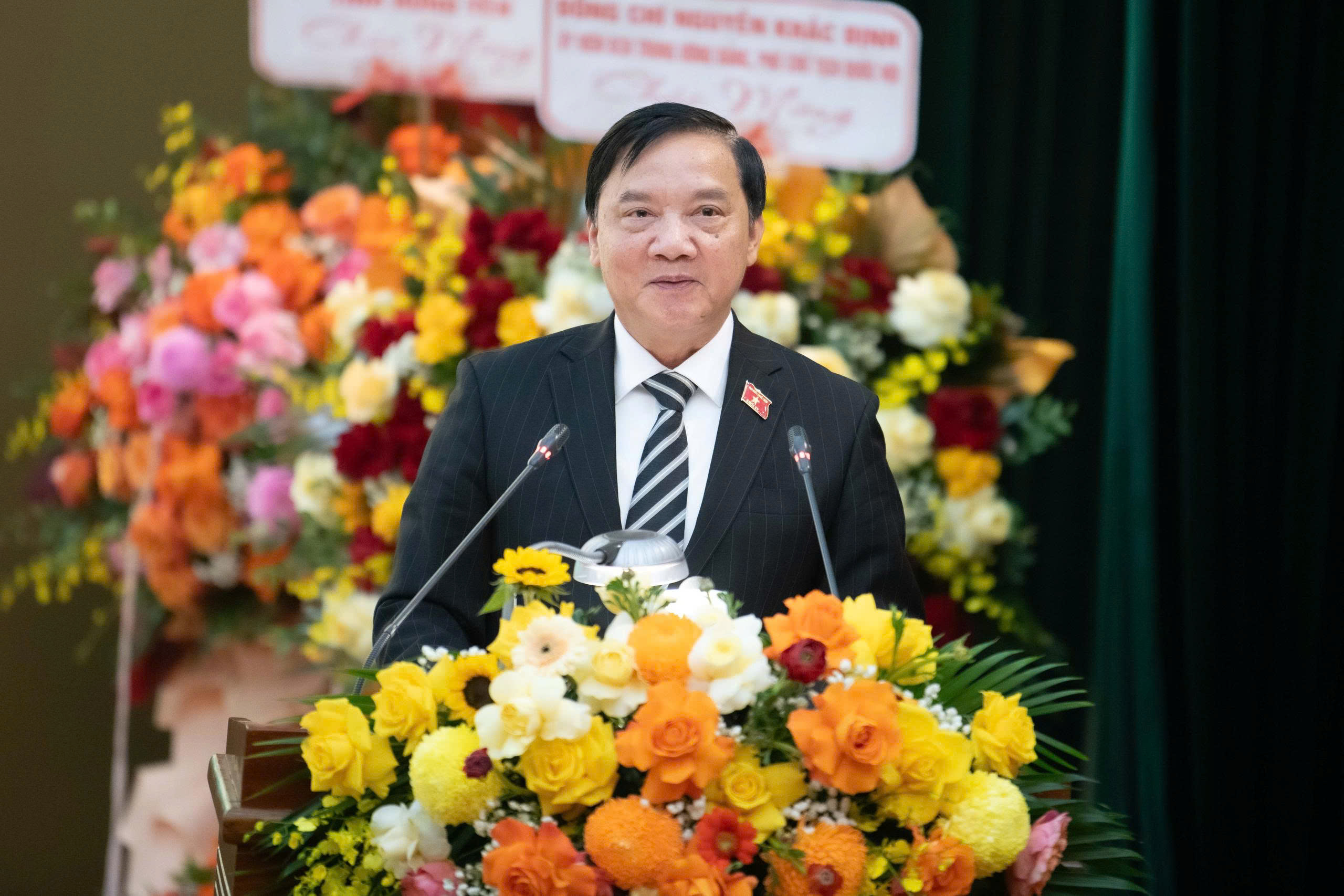 Phó Chủ tịch Quốc hội Nguyễn Khắc Định dự Hội nghị tổng kết công tác nhiệm kỳ Quốc hội khóa XV Đoàn ĐBQH tỉnh Hưng Yên 