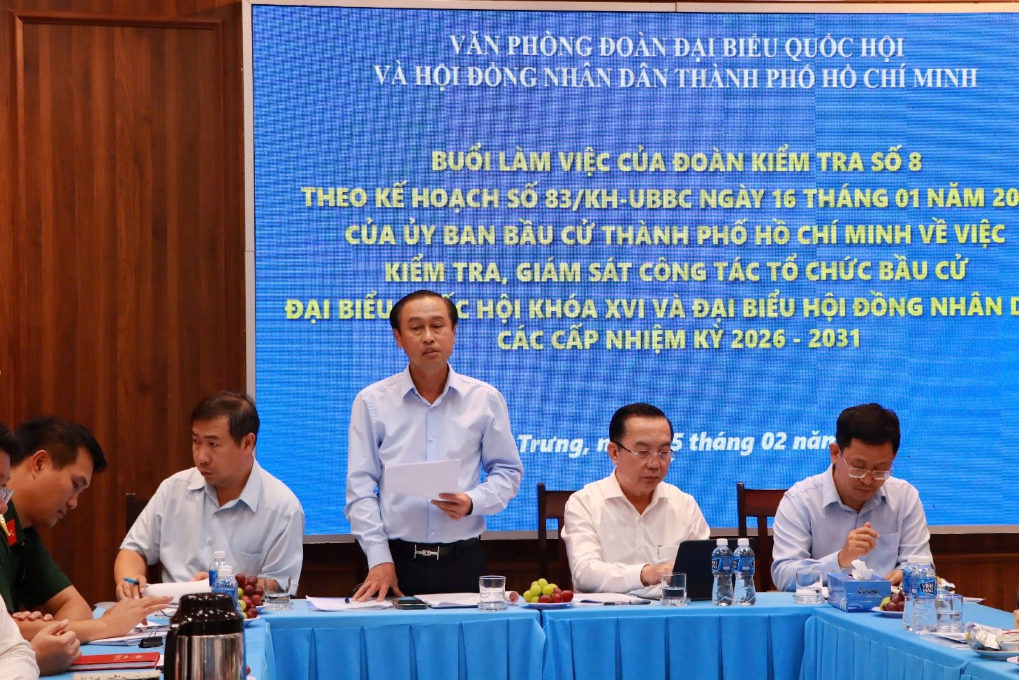 Đoàn kiểm tra số 8 làm việc về công tác chuẩn bị bầu cử tại 03 phường Bình Trưng, Long Trường và Phước Long