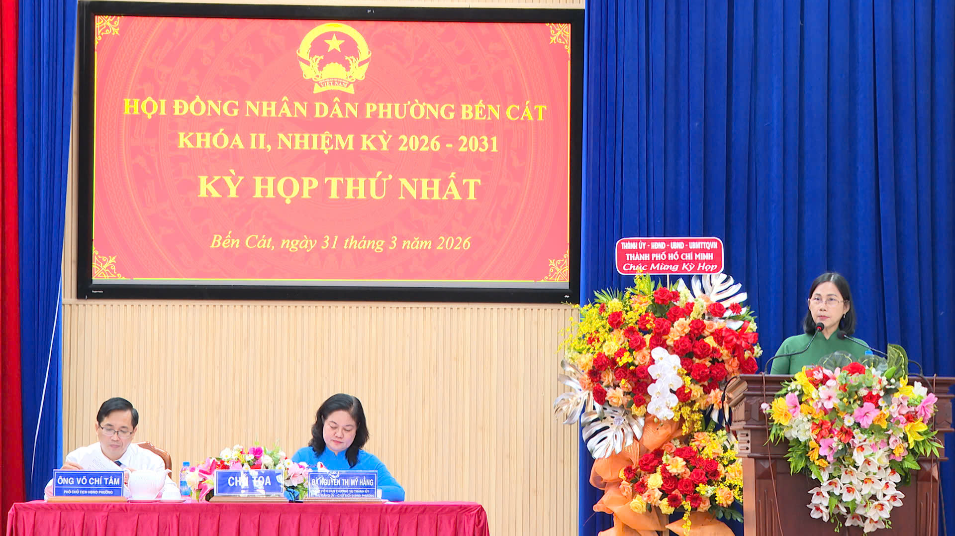 Bến Cát tổ chức thành công kỳ họp HĐND lần thứ nhất,  Khóa II, nhiệm kỳ 2026 – 2031