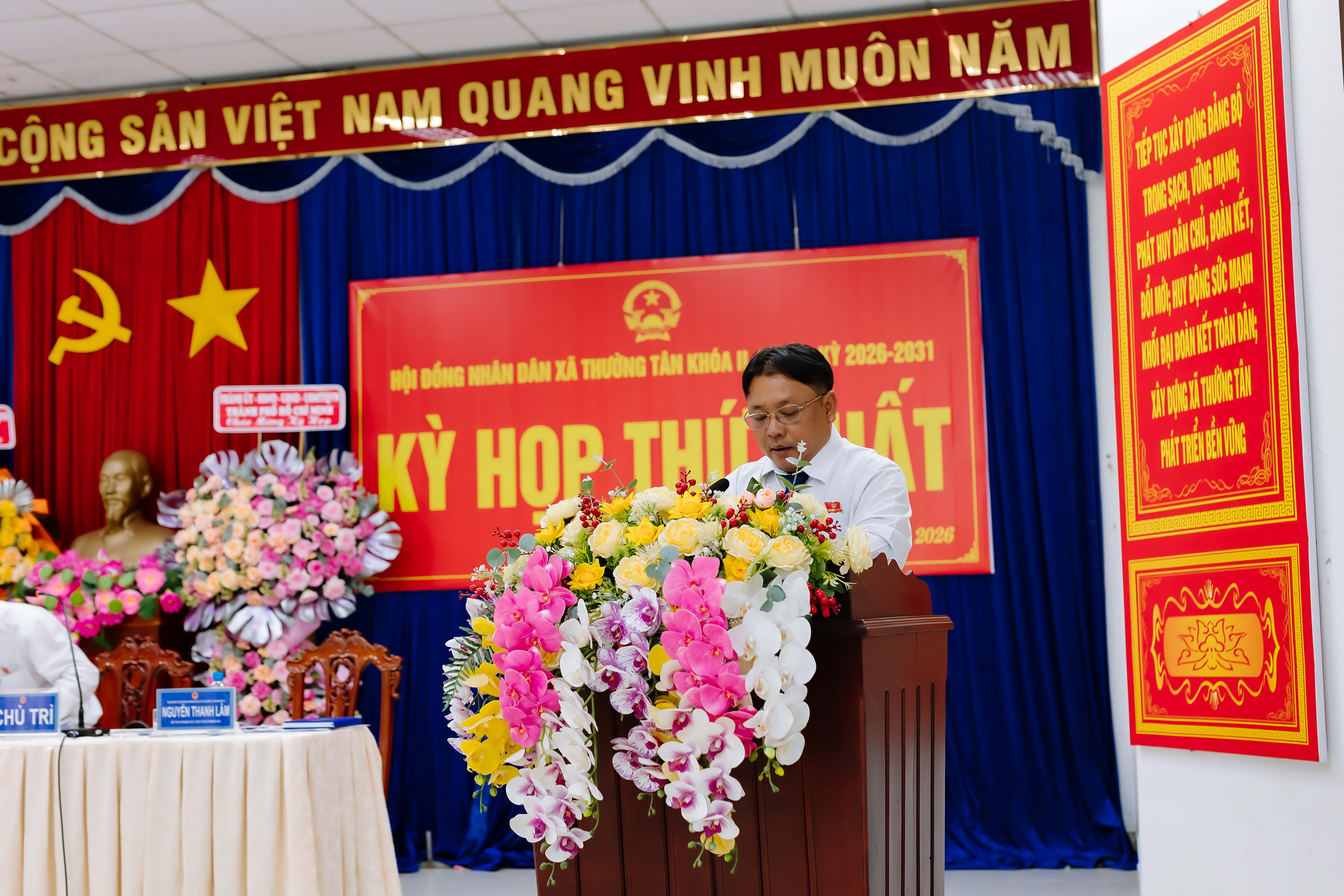 KỲ HỌP THỨ NHẤT HỘI ĐỒNG NHÂN DÂN XÃ THƯỜNG TÂN  KHÓA II, NHIỆM KỲ 2026 - 2031 THÀNH CÔNG TỐT ĐẸP