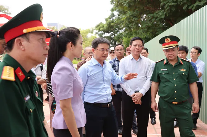 Khảo sát chuẩn bị Lễ truy điệu, an táng hài cốt liệt sĩ tại Công viên Lê Thị Riêng