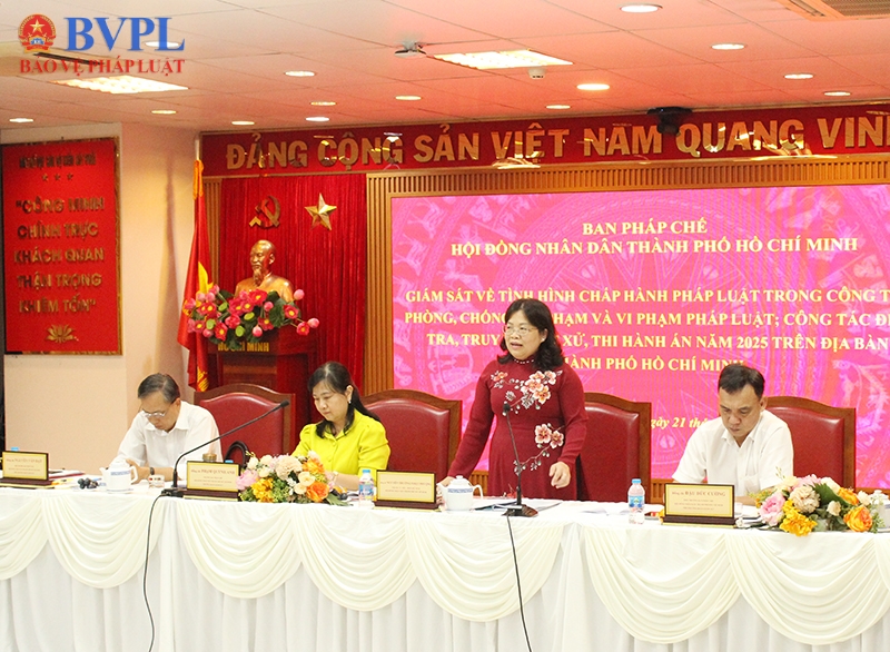 Ban Pháp chế Hội đồng nhân dân thành phố làm việc với VKSND TP Hồ Chí Minh