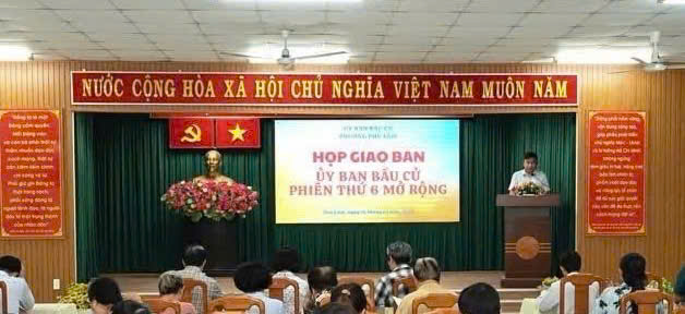 Phường Phú Lâm: Giao ban công tác bầu cử mở rộng lần thứ 6