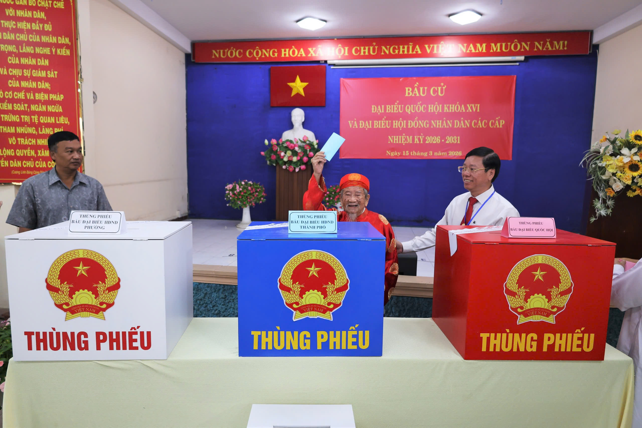 TP.HCM: 99% cử tri đi bầu, cuộc bầu cử diễn ra an toàn, đúng luật