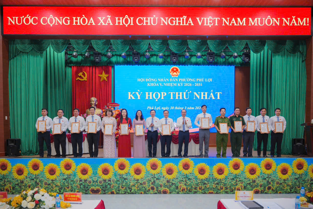 HĐND phường Phú Lợi tổ chức Kỳ họp thứ nhất khóa V, nhiệm kỳ 2026 - 2031