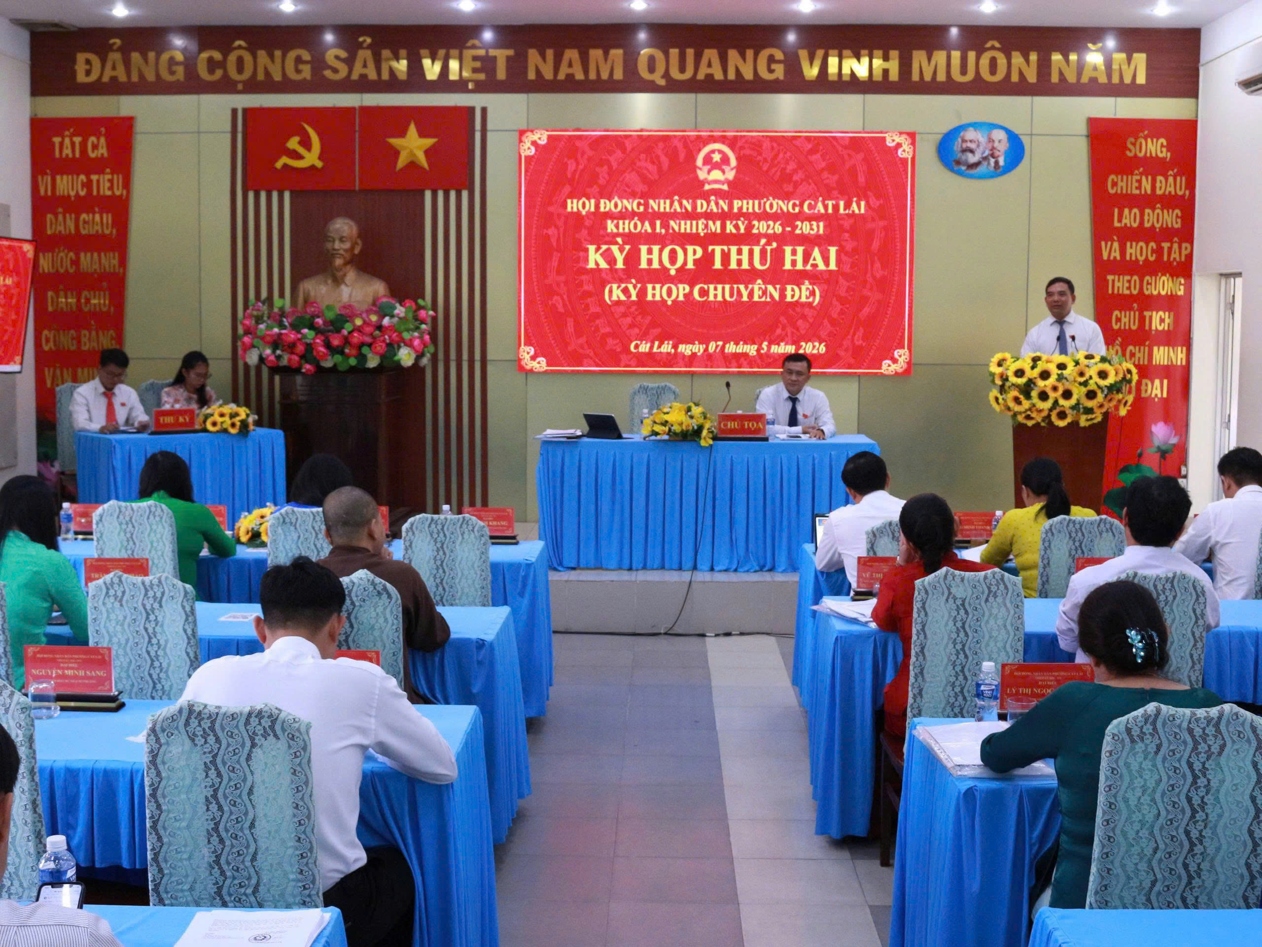 HỘI ĐỒNG NHÂN DÂN PHƯỜNG CÁT LÁI TỔ CHỨC THÀNH CÔNG KỲ HỌP THỨ HAI HĐND PHƯỜNG KHÓA I, NHIỆM KỲ 2026 - 2031