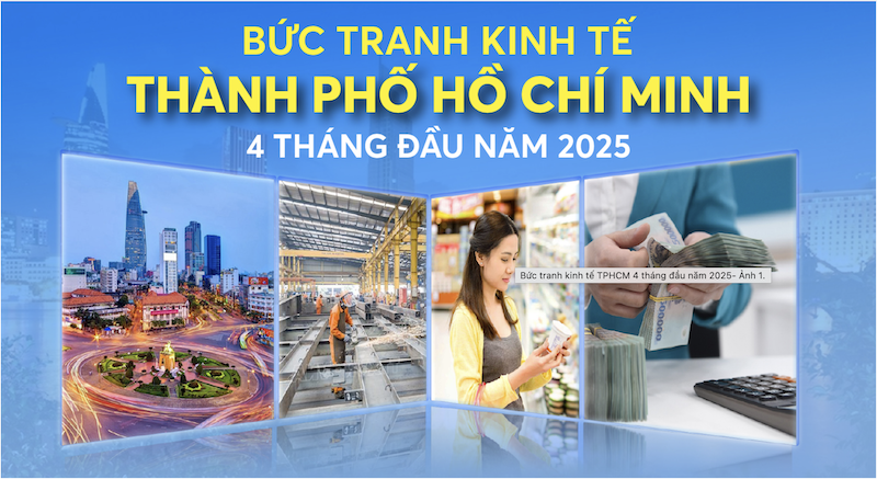 Bức tranh kinh tế TPHCM 4 tháng đầu năm 2025