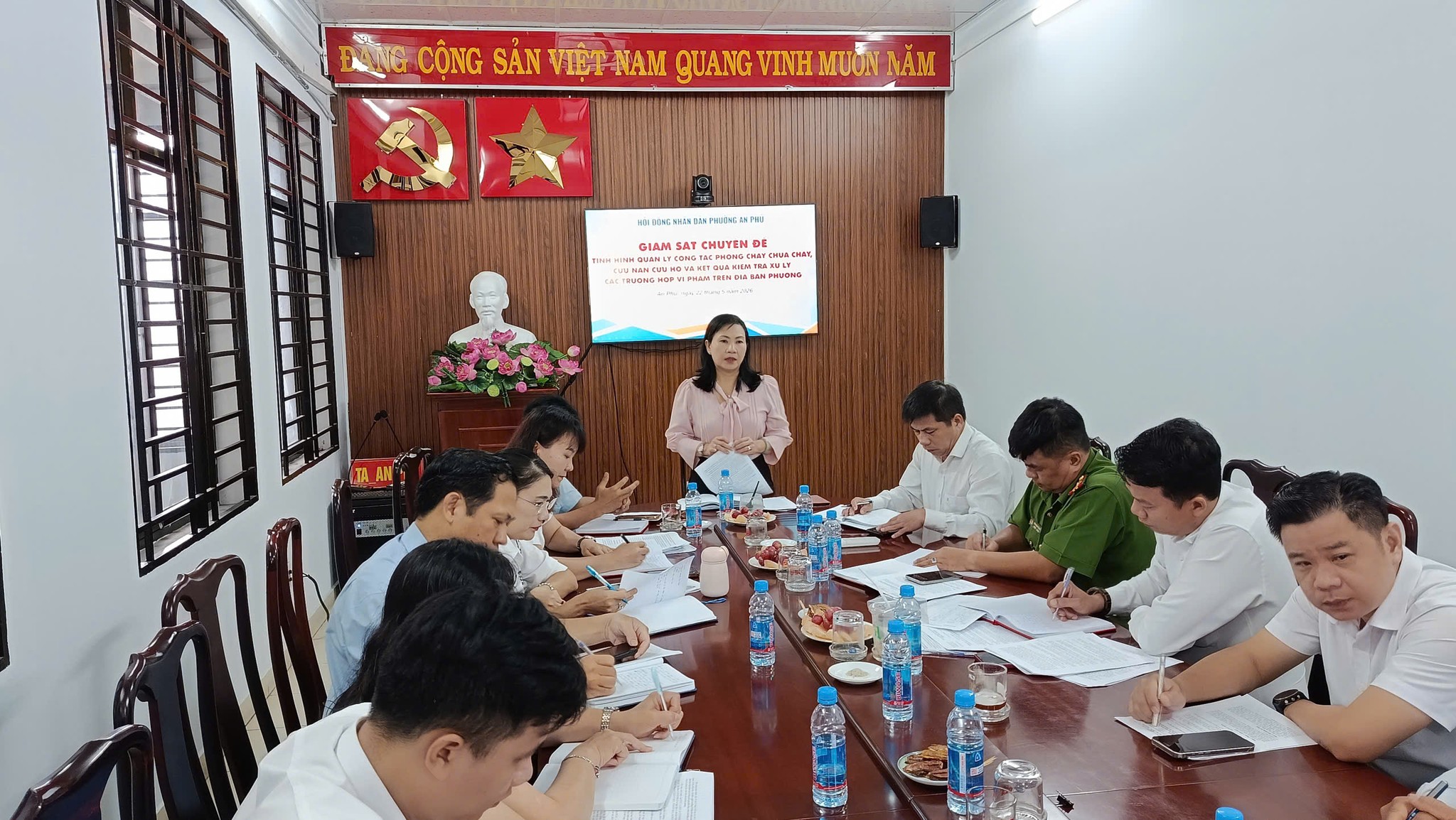 HĐND PHƯỜNG AN PHÚ: GIÁM SÁT CHUYÊN ĐỀ TÌNH HÌNH QUẢN LÝ CÔNG TÁC PCCC VÀ CỨU HỘ CỨU NẠN VÀ KẾT QUẢ KIỂM TRA XỬ LÝ CÁC TRƯỜNG HỢP VI PHẠM TRÊN ĐỊA BÀN PHƯỜNG