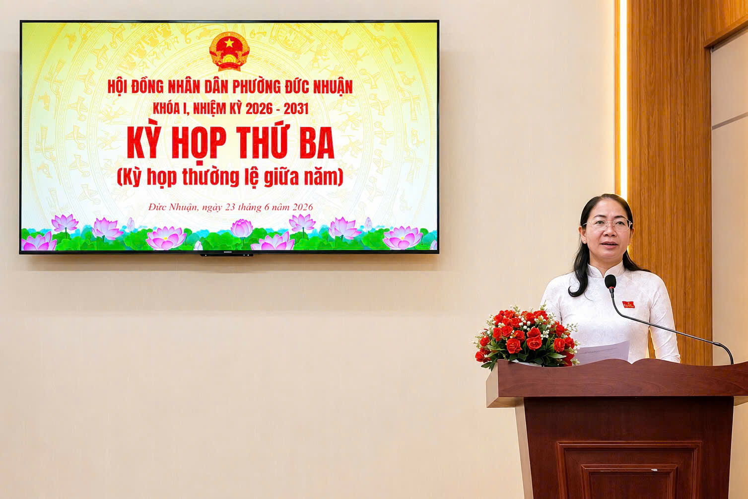 HỘI ĐỒNG NHÂN DÂN PHƯỜNG ĐỨC NHUẬN TỔ CHỨC KỲ HỌP THỨ BA, KHÓA I, NHIỆM KỲ 2026 – 2031