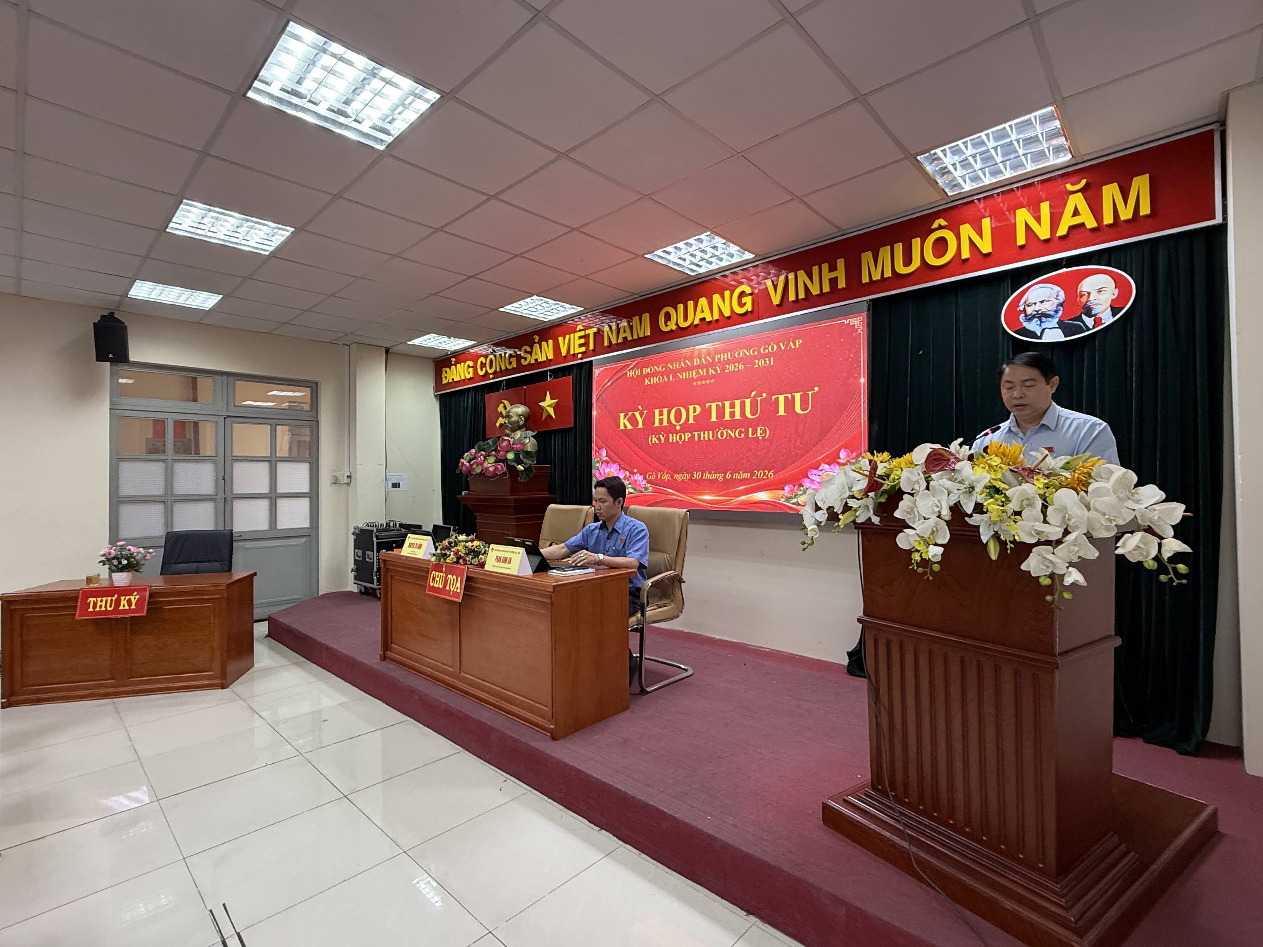 Hội đồng nhân dân Phường Gò Vấp tổ chức thành công Kỳ họp thứ tư  (kỳ họp thường lệ) Hội đồng nhân dân phường khóa I, nhiệm kỳ 2026 – 2031