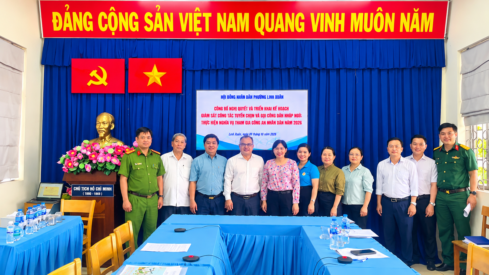 THƯỜNG TRỰC HĐND PHƯỜNG LINH XUÂN GIÁM SÁT CÔNG TÁC TUYỂN CHỌN, GỌI CÔNG DÂN NHẬP NGŨ VÀ THỰC HIỆN NGHĨA VỤ THAM GIA CÔNG AN NHÂN DÂN NĂM 2026