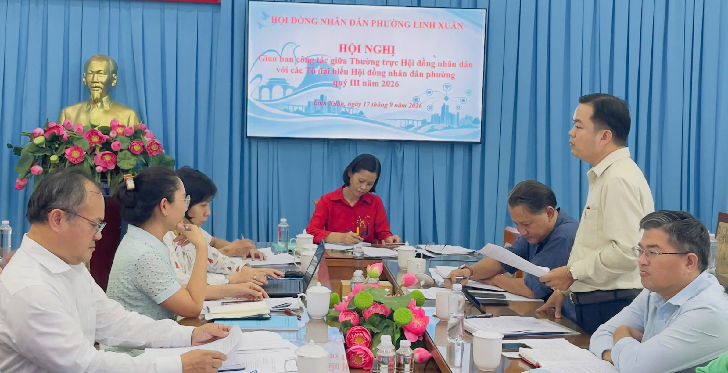 HĐND phường Linh Xuân giao ban công tác quý III, thống nhất nhiệm vụ trọng tâm 3 tháng cuối năm 2026