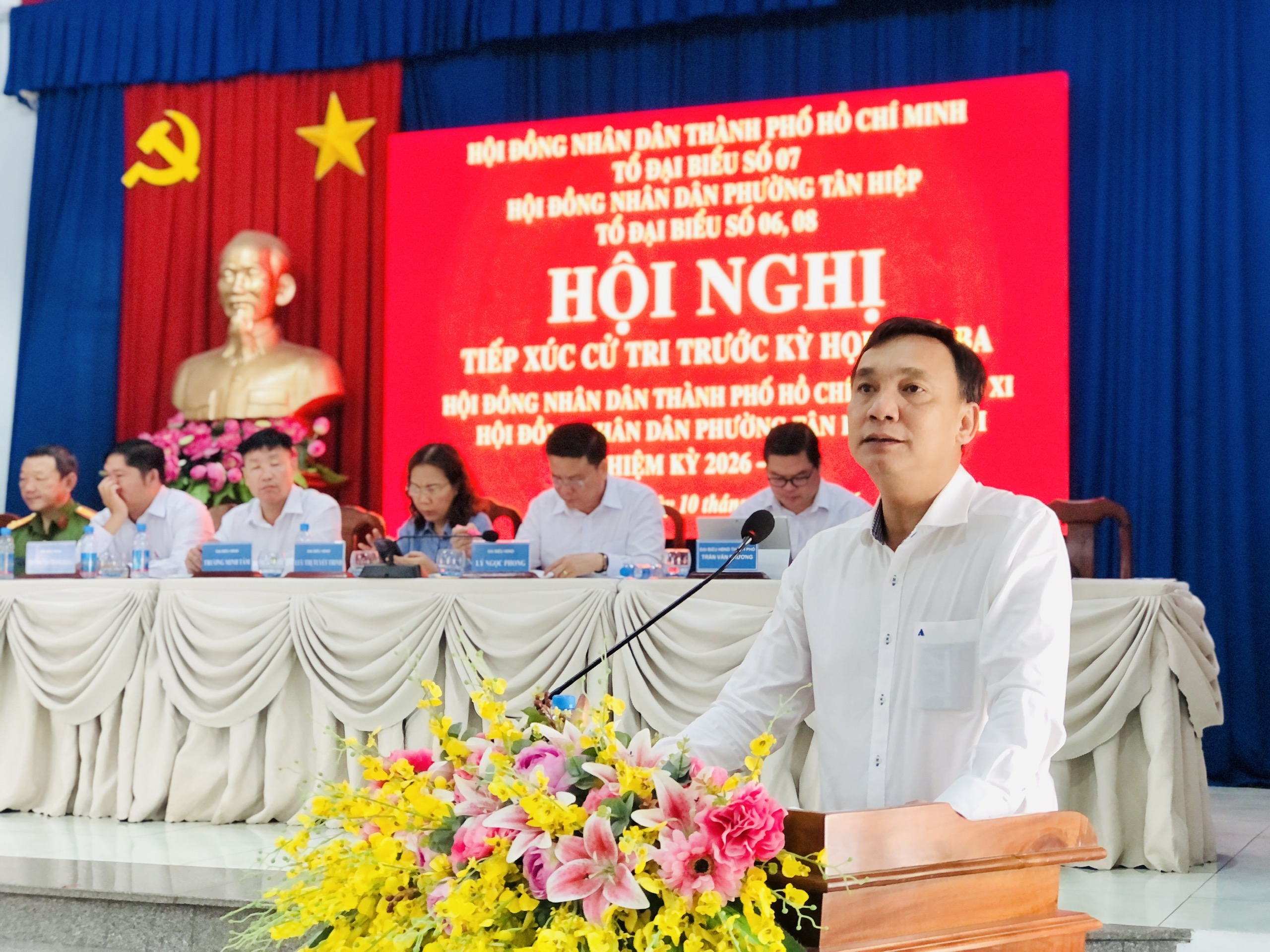 PHƯỜNG TÂN HIỆP TỔ CHỨC HỘI NGHỊ TIẾP XÚC CỬ TRI TRƯỚC KỲ HỌP THỨ BA HĐND THÀNH PHỐ HỒ CHÍ MINH KHÓA XI VÀ HĐND PHƯỜNG TÂN HIỆP KHÓA II, NHIỆM KỲ 2026-2031