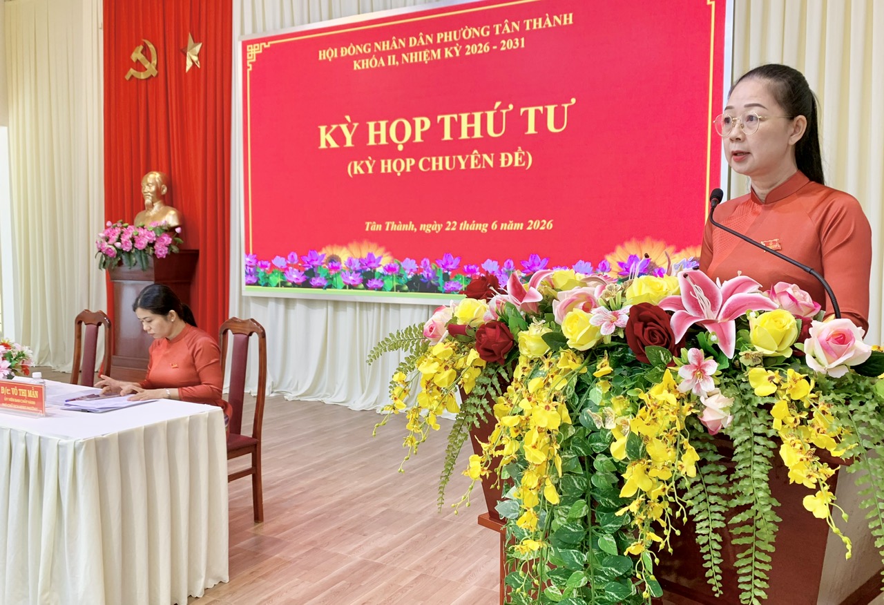 HĐND phường Tân Thành thông qua 2 Nghị quyết về sắp xếp khu phố và kết thúc mô hình tổ dân cư trên địa bàn phường