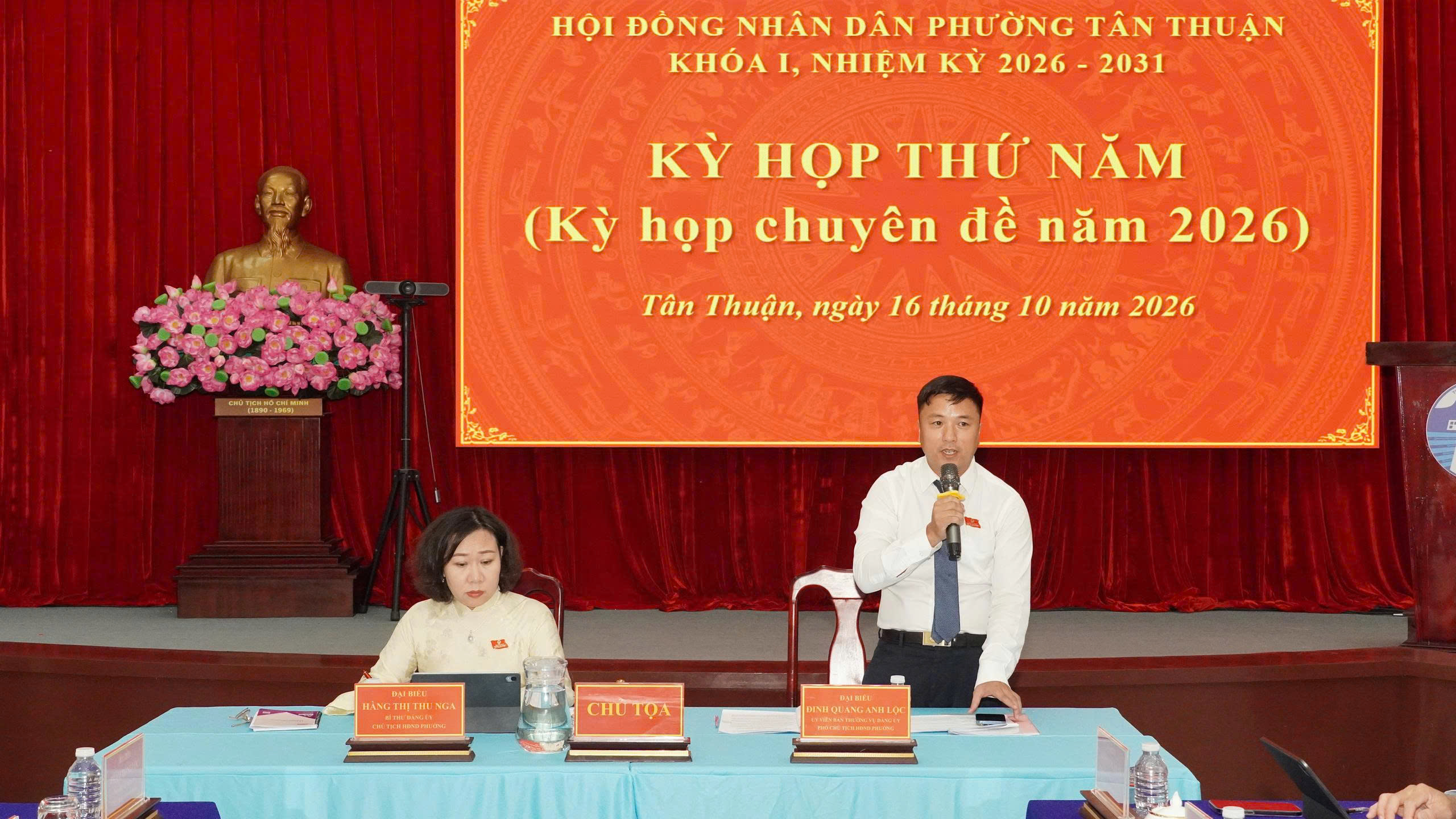 Hội đồng nhân dân phường Tân Thuận tổ chức kỳ họp chuyên đề tập trung thảo luận danh mục dự án đầu tư công giai đoạn 2026-2030.