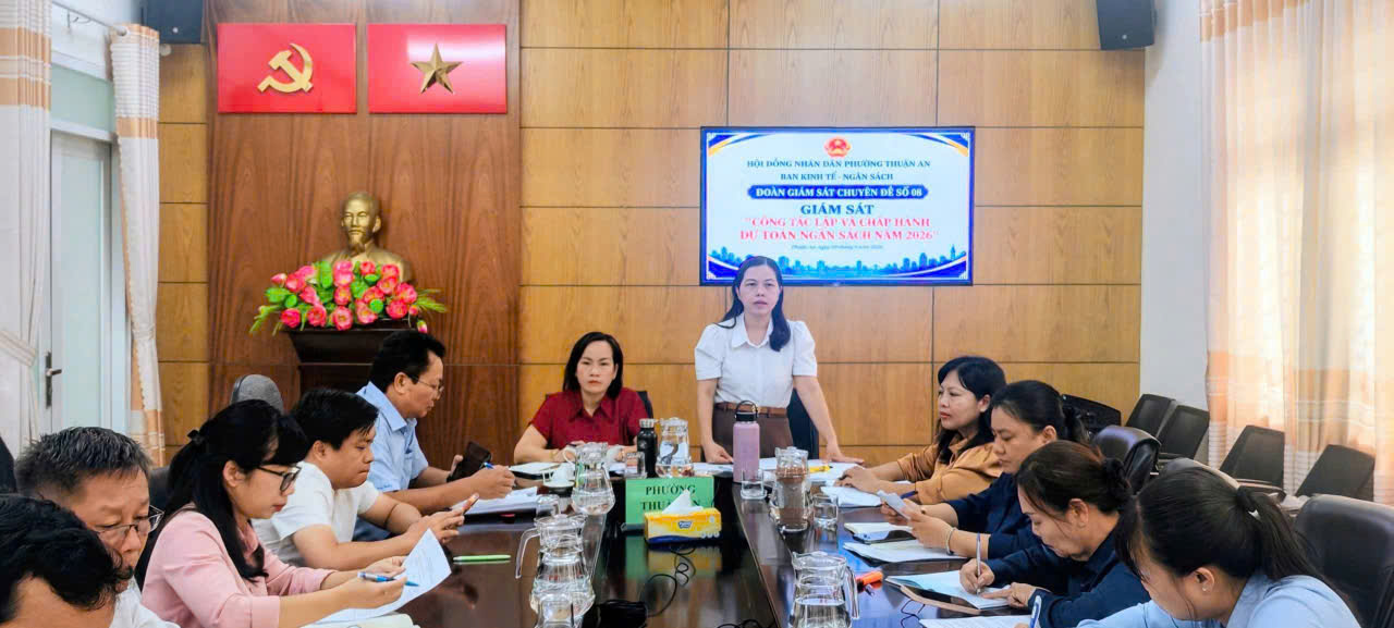 Ban Kinh tế - Ngân sách của Hội đồng nhân dân phường Thuận An giám sát “Công tác lập và chấp hành dự toán ngân sách năm 2026”