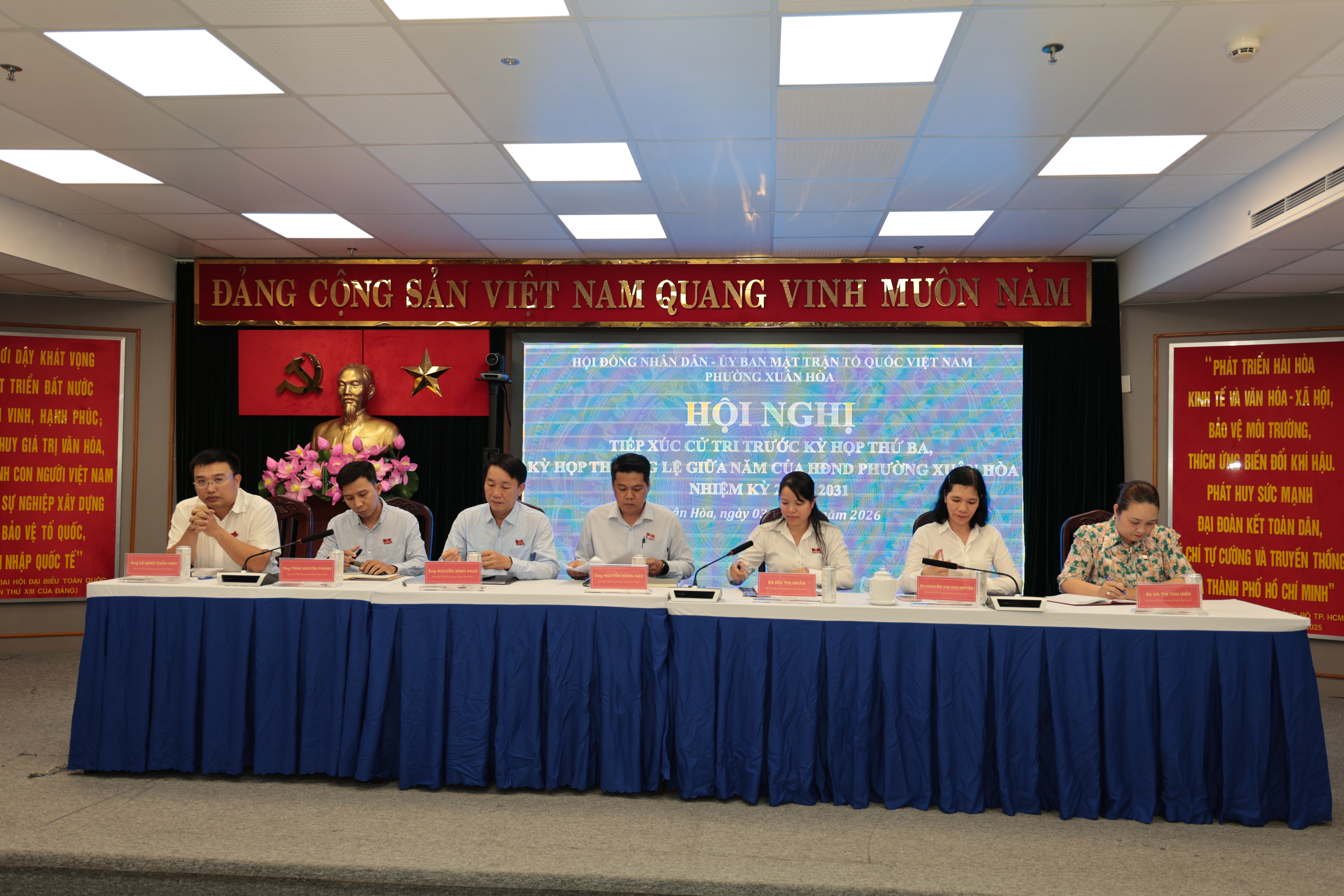 PHƯỜNG XUÂN HÒA TỔ CHỨC HỘI NGHỊ TIẾP XÚC CỬ TRI TRƯỚC KỲ HỌP THỨ BA HĐND PHƯỜNG NHIỆM KỲ 2026 – 2031