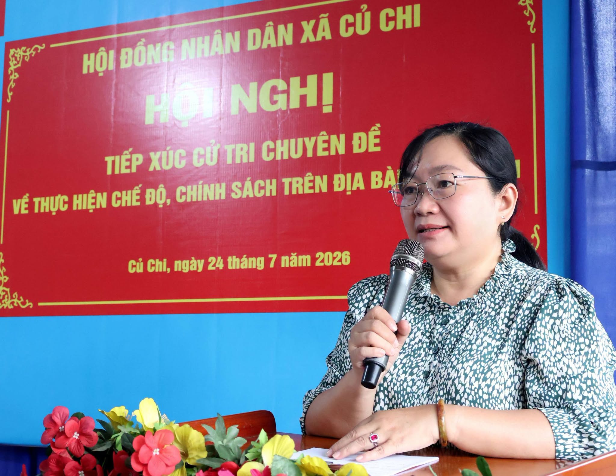 HĐND XÃ CỦ CHI TỔ CHỨC TIẾP XÚC CỬ TRI CHUYÊN ĐỀ VỀ THỰC HIỆN CHẾ ĐỘ, CHÍNH SÁCH