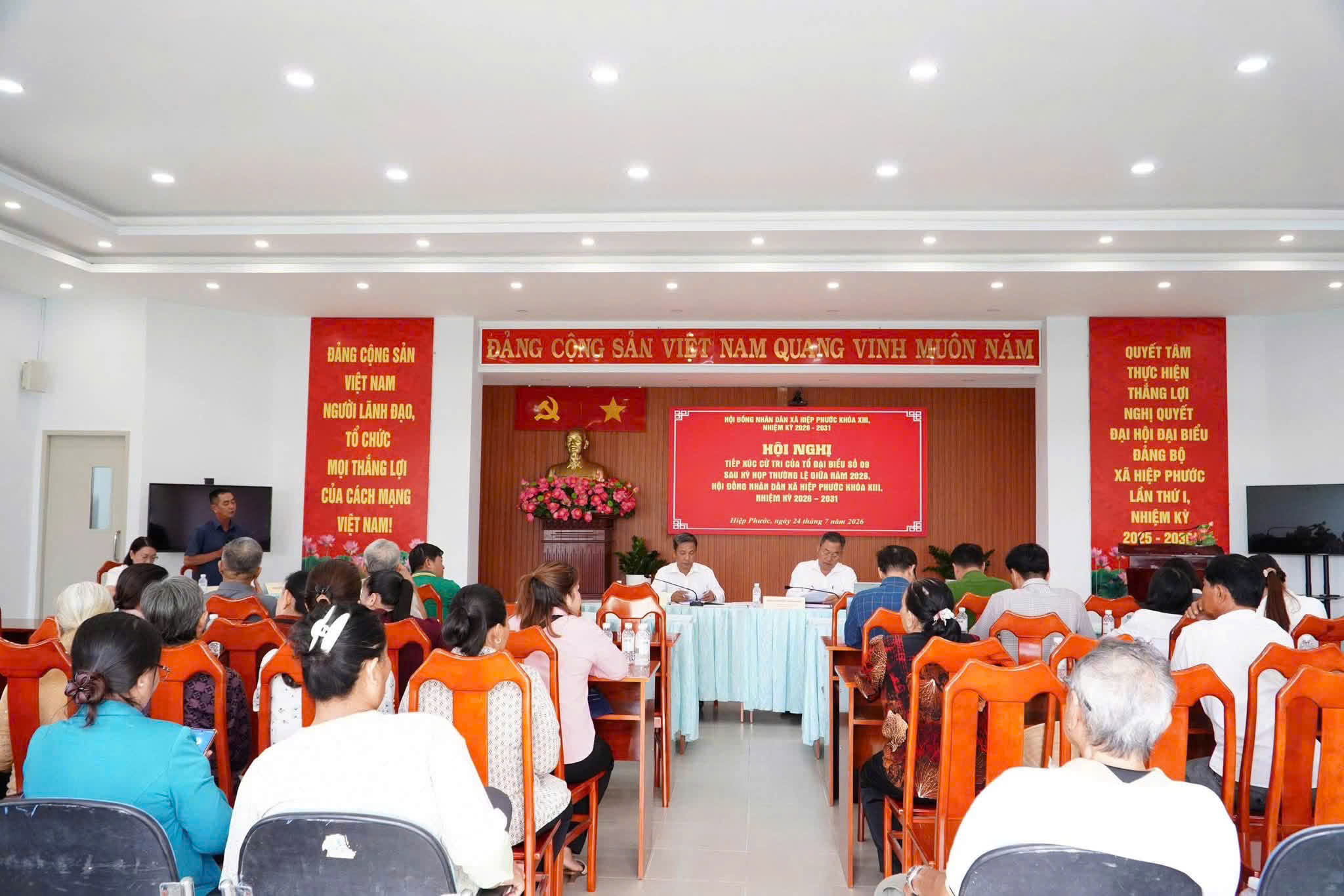 TỔ ĐẠI BIỂU SỐ 09 HỘI ĐỒNG NHÂN DÂN XÃ HIỆP PHƯỚC TIẾP XÚC CỬ TRI SAU KỲ HỌP THỨ BA (KỲ HỌP THƯỜNG LỆ GIỮA NĂM 2026) HỘI ĐỒNG NHÂN DÂN XÃ KHÓA XIII, NHIỆM KỲ 2026-2031