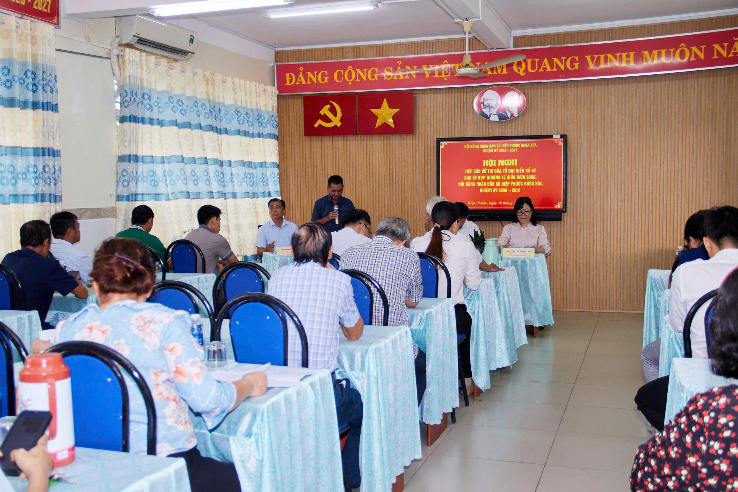 TỔ ĐẠI BIỂU SỐ 07 HỘI ĐỒNG NHÂN DÂN XÃ HIỆP PHƯỚC TIẾP XÚC CỬ TRI SAU KỲ HỌP THỨ BA (KỲ HỌP THƯỜNG LỆ GIỮA NĂM 2026) HỘI ĐỒNG NHÂN DÂN XÃ KHÓA XIII, NHIỆM KỲ 2026-2031