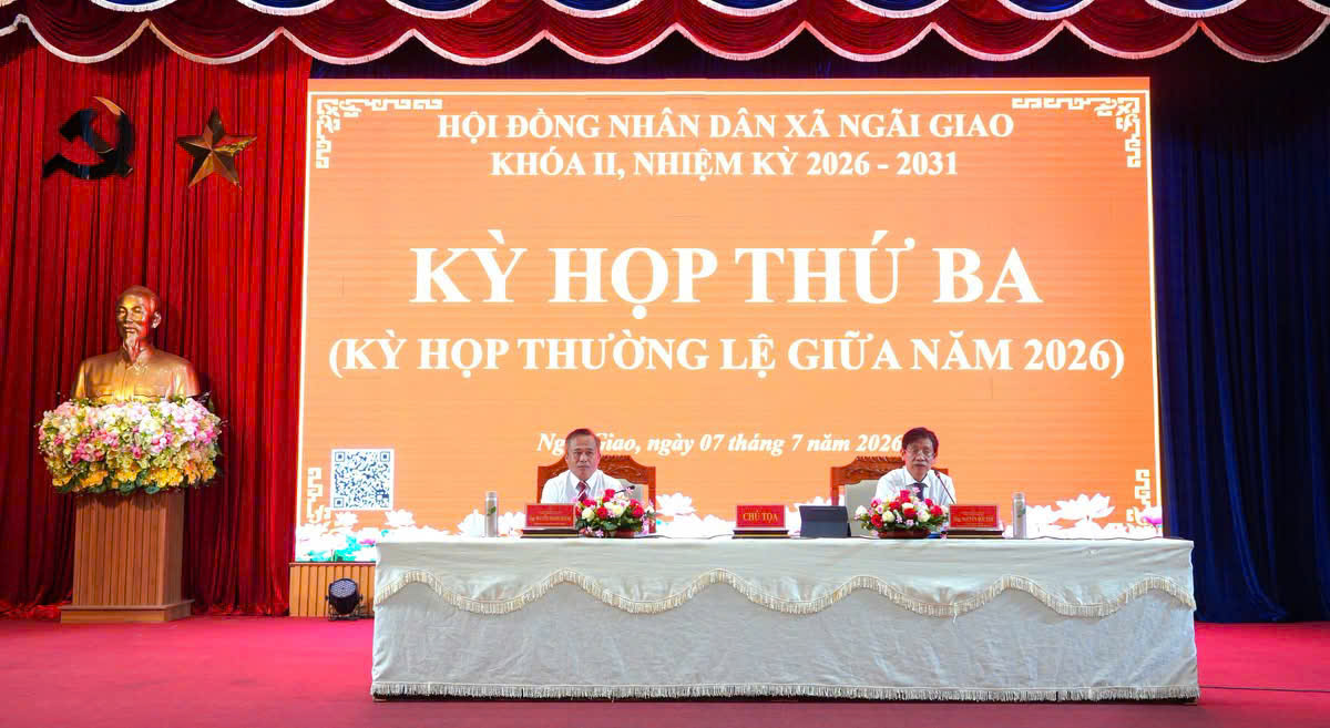 HĐND XÃ NGÃI GIAO TỔ CHỨC THÀNH CÔNG KỲ HỌP THỨ BA (KỲ HỌP THƯỜNG LỆ GIỮA NĂM 2026) KHOÁ II, NHIỆM KỲ 2026 - 2031