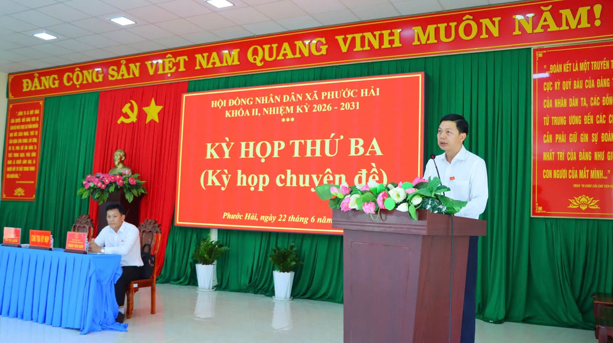 HĐND XÃ PHƯỚC HẢI THÔNG QUA NGHỊ QUYẾT SẮP XẾP, TỔ CHỨC LẠI CÁC ẤP